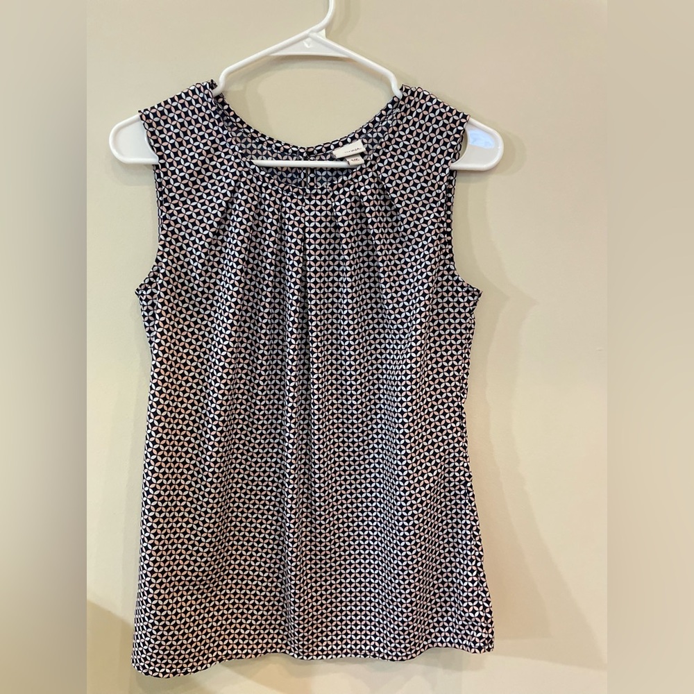 Merona Loose fit sleeveless shirt sz PS light pink, white & black